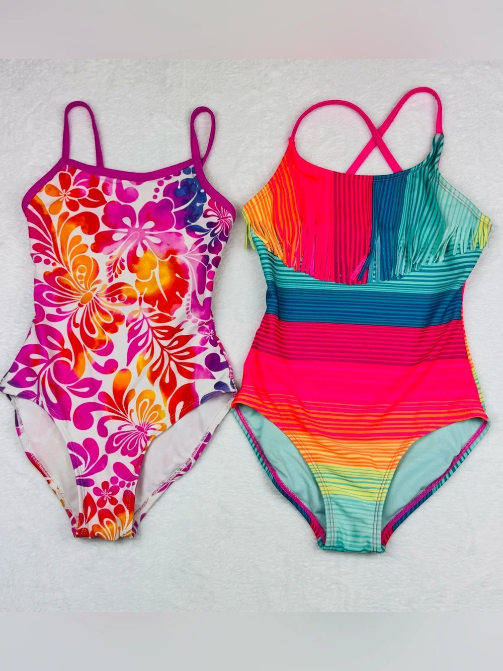 Cat & Jack and Xhilaration Lot of 2 swimsuits. Girls size S (6/6X).